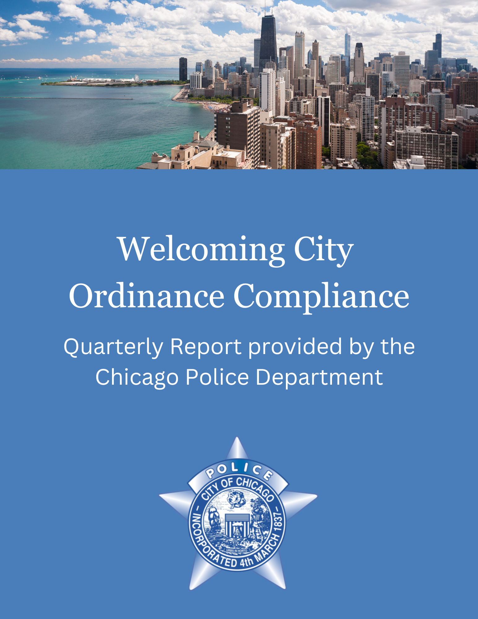 Welcoming City Ordinance Report: First Quarter - publication cover