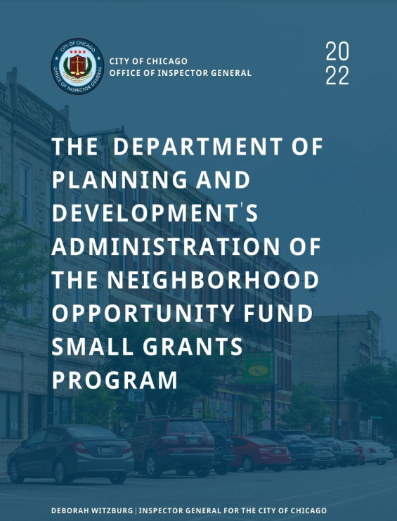 The Department of Planning and Development’s Administration of the Neighborhood Opportunity Fund Small Grants Program - publication cover