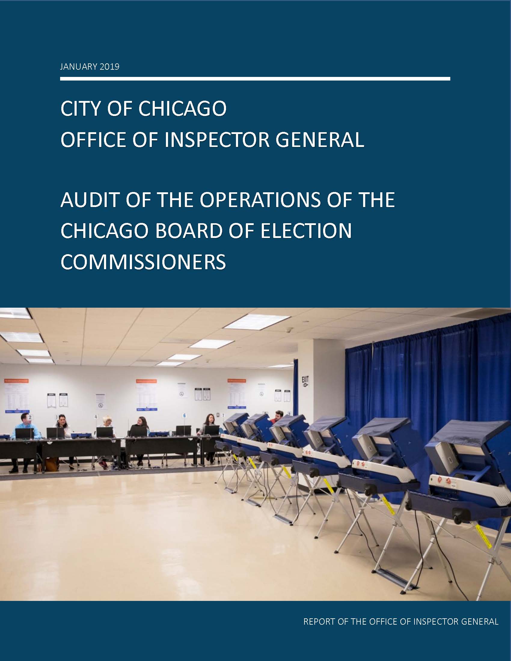 Audit of the Operations of the Chicago Board of Election Commissioners - publication cover