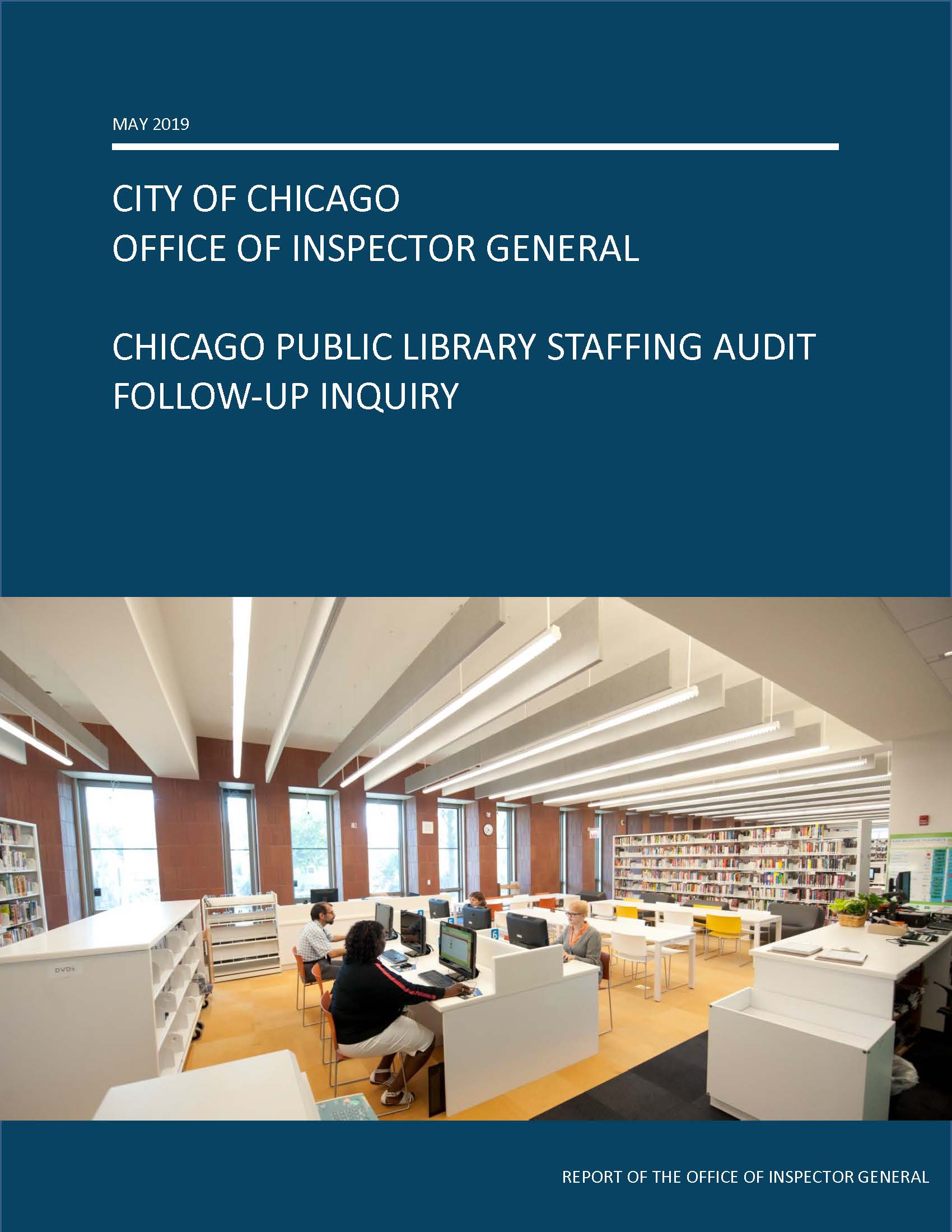 Chicago Public Library Staffing Audit Follow-Up Inquiry - publication cover