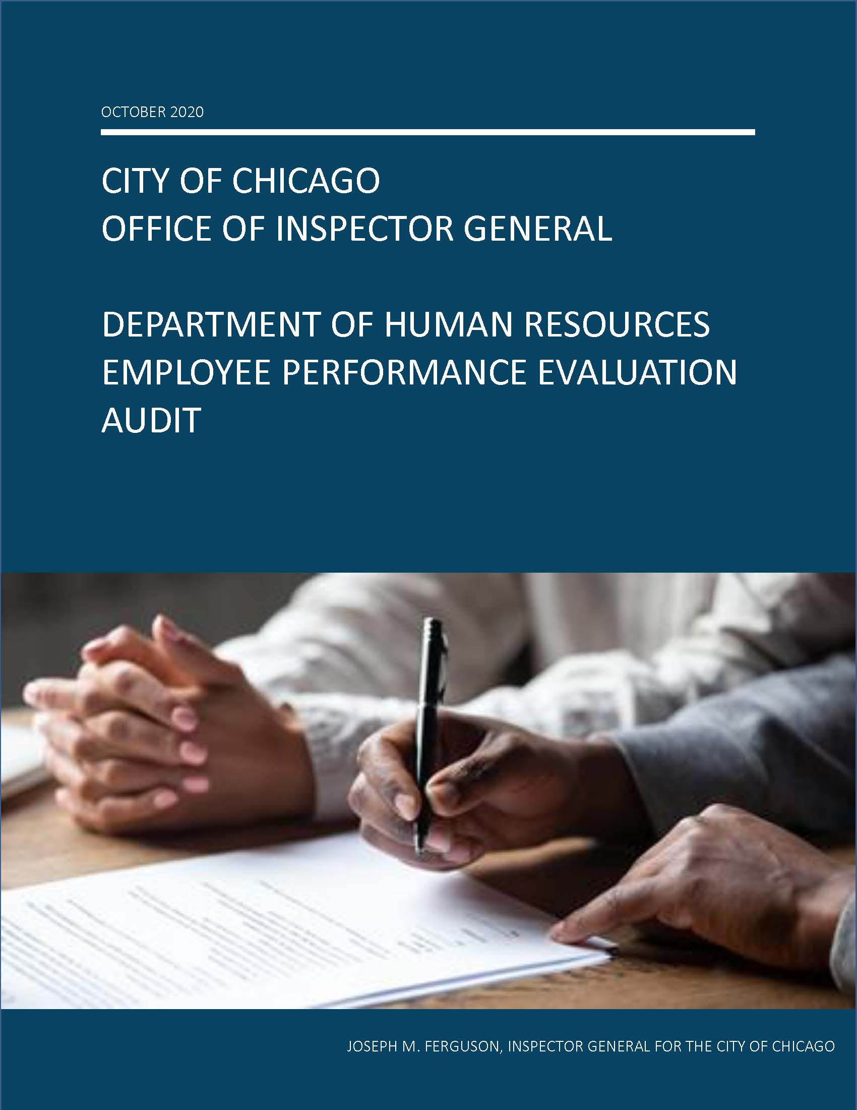 Department of Human Resources Employee Performance Evaluation Audit - publication cover