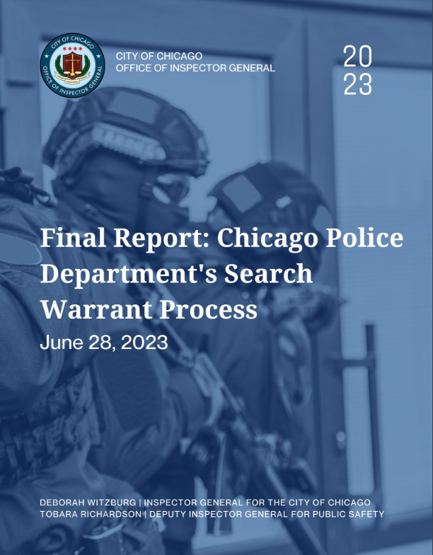 Final Report – Chicago Police Department’s Search Warrant Process - publication cover