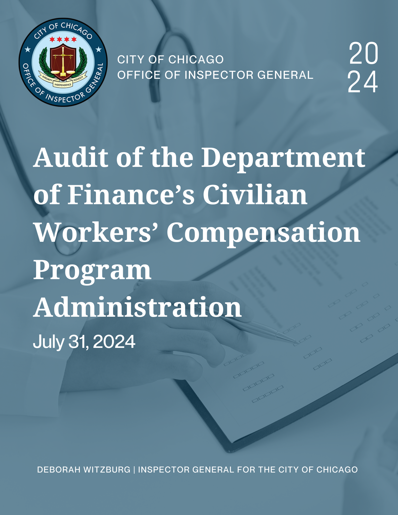 Audit of Department of Finance’s Civilian Workers’ Compensation Program Administration - publication cover
