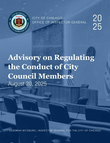 Advisory on Regulating the Conduct of City Council Members - publication cover