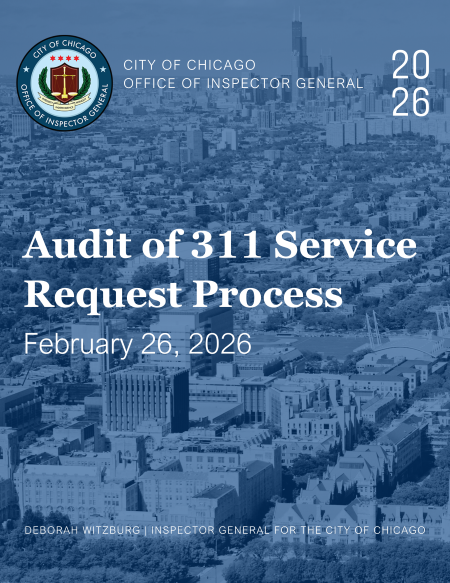 Audit of 311 Service Request Process - publication cover